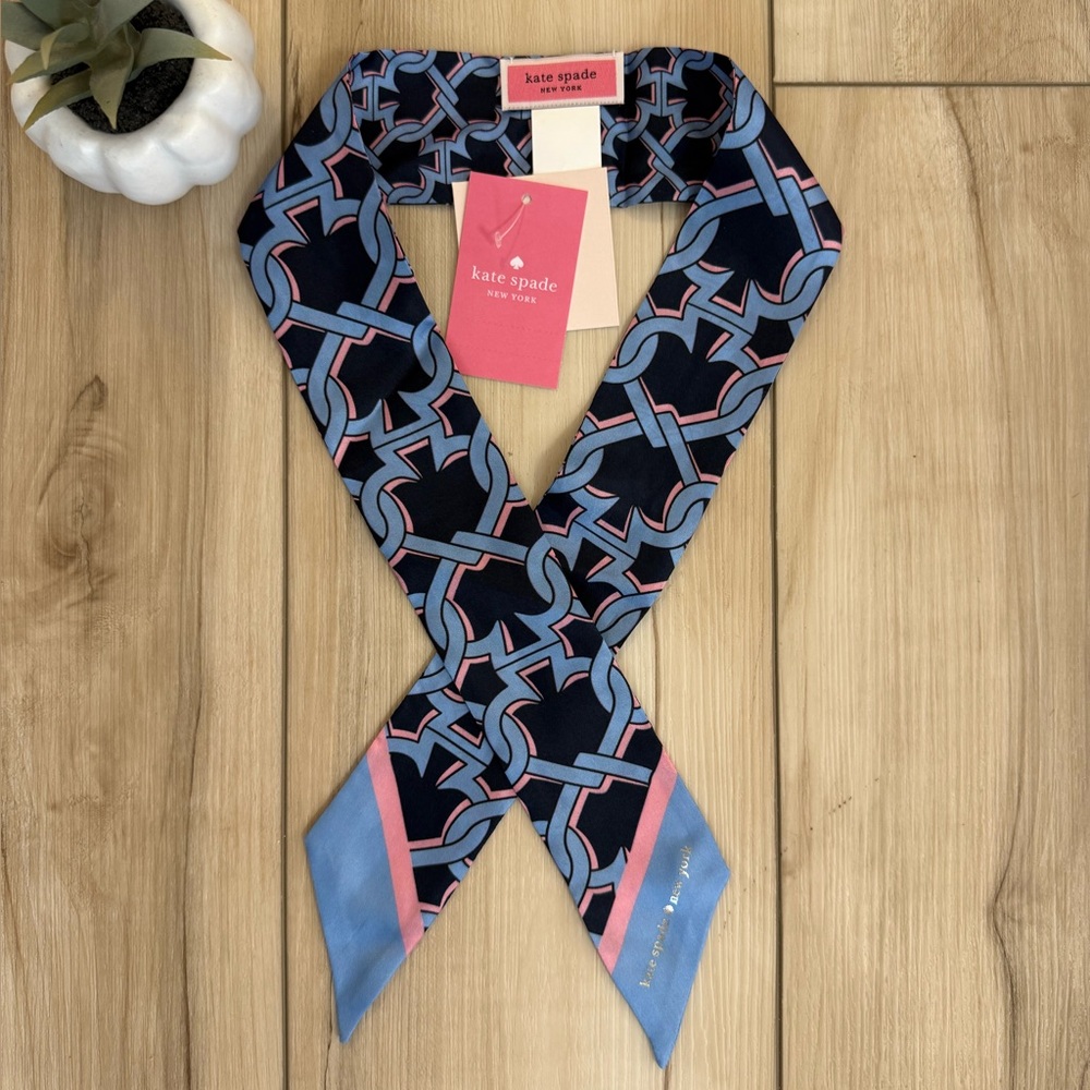 Kate Spade ♠️ Linked Spades Skinny Scarf NWT